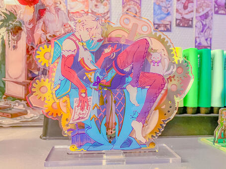 Gold foiled double standee